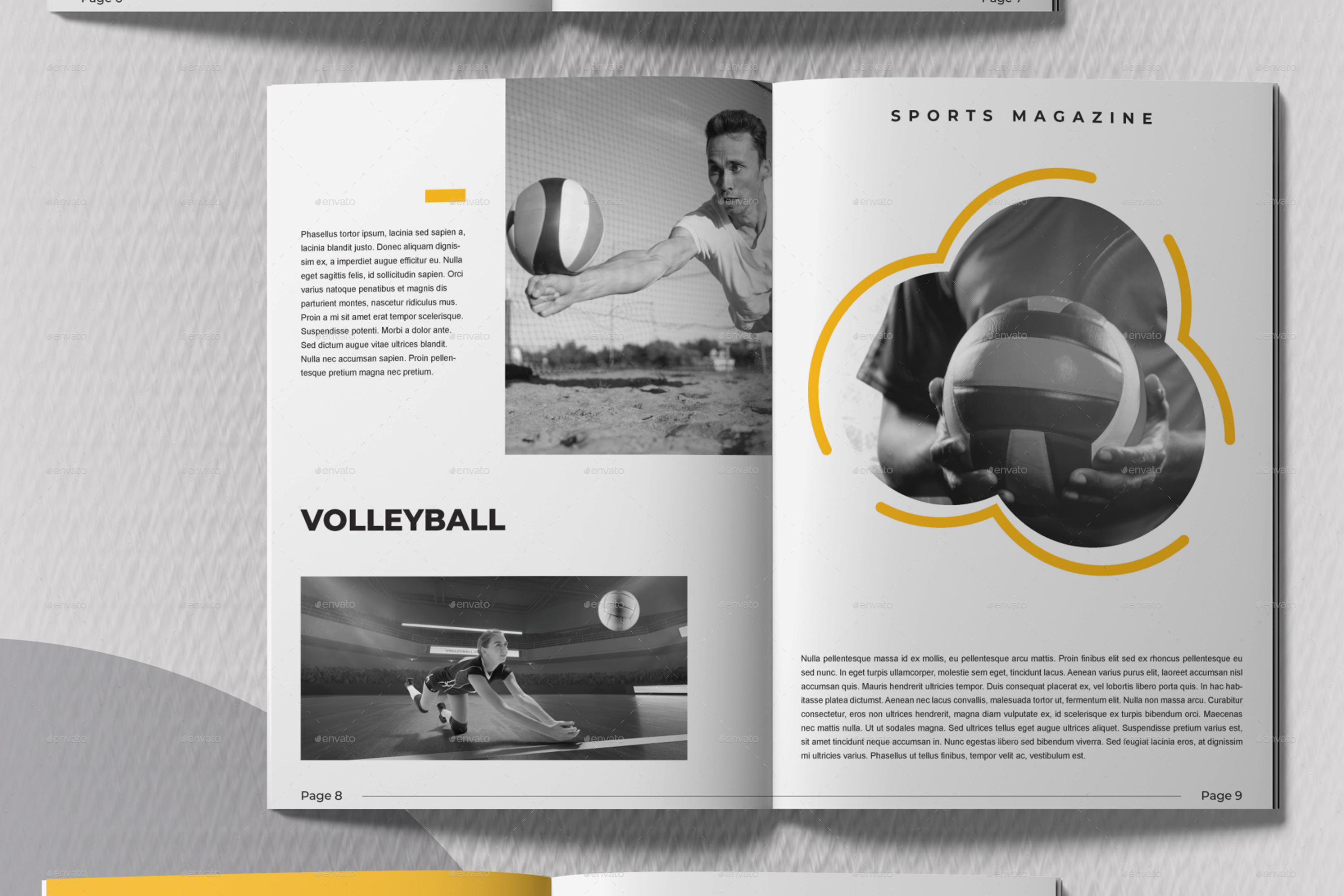 Sports Magazine Layout Design, Print Templates GraphicRiver